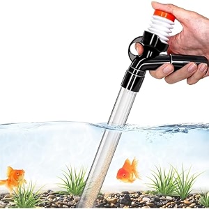 vayinato press type ql-08g 3 in 1 aquarium gravel cleaner  water changer with glass algae scrapper  suitable for aquarium height 92cm by petzlifeworld
