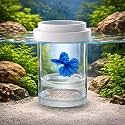 VAYINATO® White Arylic Floating Fish Breeder Box for Aquarium – Isolation Tank Separator Hatchery Incubator for Guppy, Betta, Fry, Baby & Injured Fish | Transparent Multi-Use Breeding Box (Small)