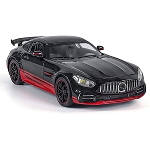 vbe 124 benz amg gtr toy cars model car zinc alloy pull back toy car with sound and light for kids boy girl giftcolors as per stock