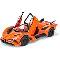 VBE 1:24 Diecast Apollo Project EVO Metal Pull Back Car with 6 Openable Doors with Sound and Light Toy Decoration Car Best Gift Toys for Kids ?Colors as Per Stock?
