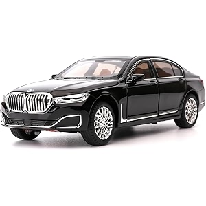vbe 124 diecast b-m-w 7 series 760li metal pull back car with 6 openable doors with sound and light toy decoration car best gift toys for kids boys color as per stock