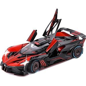 vbe 124 diecast bugatti bolide red metal pull back car with 6 openable doors amp sound light toy car best gift toys for kids boys