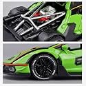 VBE 1:24 Diecast Lamborghini Essenza SCV12 Metal Pull Back Car with 6 Openable Doors with Sound and Light Toy Decoration car Best Gift Toys for Kids ?Colors as Per Stock?
