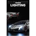 VBE 1:24 Lamborghini Vaneno White Die-Cast Metal Pull Back Car with 6 Openable Doors with Sound and Light Toy Decoration car Best Gift Toys for Kids ?White?
