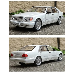 vbe 124 marcedees benz w-140 vintage diecast metal pull back car with 6 openable doors with sound and light toy decoration car best gift toys for kids colors as per stock