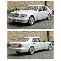 VBE 1:24 Marcedees Benz W-140 Vintage Diecast Metal Pull Back Car with 6 Openable Doors with Sound and Light Toy Decoration car Best Gift Toys for Kids ?Colors as Per Stock?