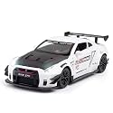 VBE 1:24 Nissan GTR White Diecast Metal Pull Back Car with 6 Openable Doors with Sound and Light Toy Decoration car Best Gift Toys for Kids ?White Color?