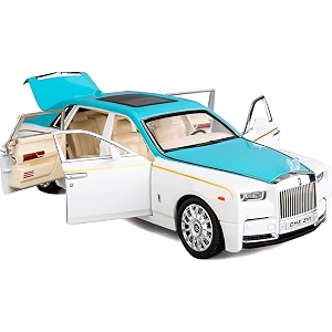 vbe 124 rolls-royce phantom model carzinc alloy pull back toy diecast toy cars with sound and light for kids boy girl gift colors as per stock