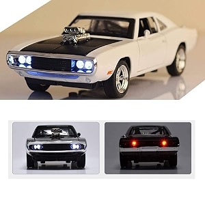vbe 132 diecast model alloy f amp f 7 dodge charger alloy metal pull back with 6 openable doors amp sound light auto toy car for kids best gift toys for kids boyscolors as per stock