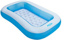 VBE 2 Stripped Rectangle Bath Tub Soft Inflatable Rectangular Baby Pool Big Water for Kids (blue, white) Inflatable Swimming Pool (blue, white)