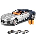 VBE Bugatti Atlantic Alloy 1:24 Scale Model Car Alloy Metal Car Die-cast Car Scale Model Pullback Toy car with Sound &amp; Light Music Best Gifts Toys Kids?Colors as Per Stock?