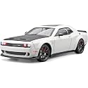 VBE Compatible for 1:24 Dodge Challenger SRT Toy Car Model, Diecast Collectible Pull Back Model Car with Sound and Light, Toy Gift Vehicles for Adults Kids Boys Girls? White/Black ?