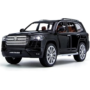 vbe compatible for 124 land cruiser lc300 toy car model diecast collectible pull back model car with sound and light toy gift vehicles for adults kids boys girlsblack