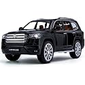 VBE Compatible for 1:24 Land Cruiser Lc300 Toy Car Model, Diecast Collectible Pull Back Model Car with Sound and Light, Toy Gift Vehicles for Adults Kids Boys Girls?Black?