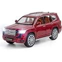 VBE Compatible for 1:24 Land Cruiser Lc300 Toy Car Model, Diecast Collectible Pull Back Model Car with Sound and Light, Toy Gift Vehicles for Adults Kids Boys Girls?Red?