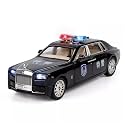 VBE Compatible for 1:24 RR Phantom Police Toy Car Model, Diecast Collectible Pull Back Model Car with Sound and Light, Toy Gift Vehicles for Adults Kids Boys Girls?Black?