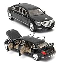 VBE Die-Cast Zinc Alloy 1:30 Scale Mercedes Benz S 600 Car Model Large with 6 Openable Doors,Lights &amp; Music Alloy Pull Back Toy Car for Kids ?Colors as Per Stock?