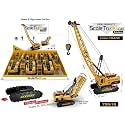 VBE Heavy Duty Lifting Crane With Cable 360 Degree Rotating Towing Crane Model Toy With Movable Wheel Support Pull Back Vehicles Construction Truck For 2+ Years Old Kids,Multicolor
