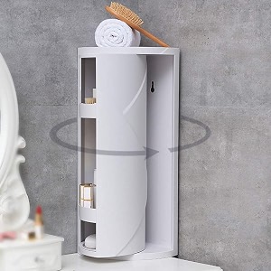 vbm 360 rotating makeup organizer nail-free kitchen tripod rotating multi functional rack hidden storage corner rack bathroom multilayer storage rack