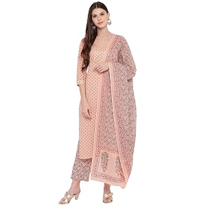 Vbuyz Womens Ajrakh Print With Sequin Work