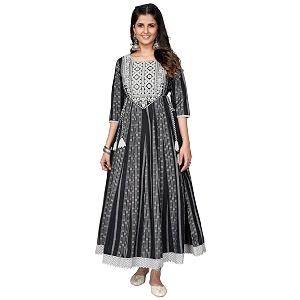 Vbuyz Womens Cotton Blend Print Embroidered