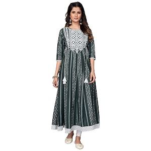 Vbuyz Womens Cotton Blend Print Embroidered
