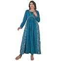 Vbuyz Women39s Floral Print Anarkali Jaipuri Cotton