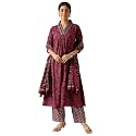 Vbuyz Women Floral Print With Mirror Work