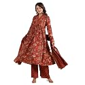 Vbuyz Women Floral Print With Mirror Work