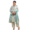 Vbuyz Women Floral Print With Mirror Work