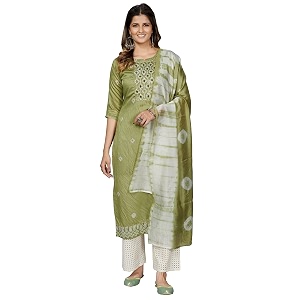 Vbuyz Womens Printed Embroidered Straight Cotton