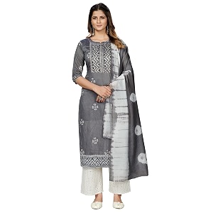 Vbuyz Womens Printed Embroidered Straight Cotton