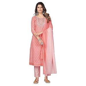 Vbuyz Womens Printed Embroidered Straight Cotton