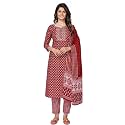 Vbuyz Women39s Printed amp sequience work A-line