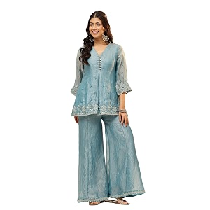 Vbuyz Women Floral Embroidery Stylish A-Line Fandy