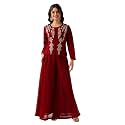 Vbuyz Women Floral Embroidery Stylish A-Line Fandy