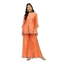 Vbuyz Women Floral Embroidery Stylish A-Line Fandy