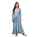 Vbuyz Women Floral Embroidery Stylish A-Line Fandy