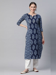 VBUYZ Women Floral Print Straight Kurta