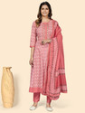 VBUYZ Women Pure Cotton Kurta Pant Dupatta Set