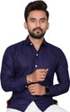 VC Fashion Men Solid Formal Blue Shirt