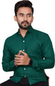 VC Fashion Men Solid Formal Dark Green