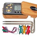 VC4105A Earth Resistance Tester Digital Grounding Resistance Meter 20/200/2000Ω Ground Resistance 750V AC Voltage Measure Backlight LCD Display Data Hold