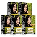 VCare Natural Herbal Hair Dye Powder for Men and Women|Apply for Dry Hair |100% Organic Henna Black Dye Hair Color Boost Shine and Hair Growth - 60 gm (Pack of 5) - Black