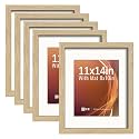 VCK 11x14 Picture Frame 5 Pack Natural