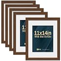 VCK 11x14 Picture Frame 5 Pack Brown