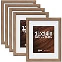 VCK 11x14 Picture Frame 5 Pack Walnut