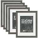 VCK 11x14 Picture Frame 5 Pack Grey