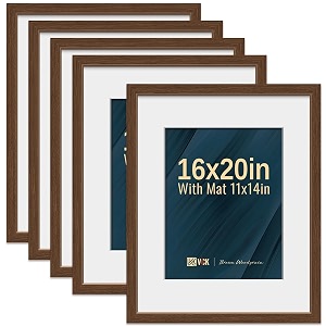 VCK 16x20 Picture Frames 5 Pack Brown