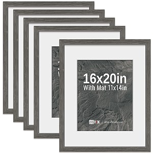 VCK 16x20 Picture Frames 5 Pack Grey